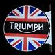 Triumph Porcelain Enamel Sign 18x18 Inches Double Sided With Flange
