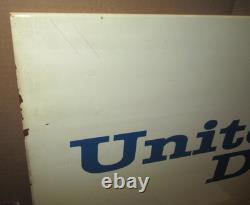 UNITED DELCO -Double Sided Swinging Sign OLD ORIGINAL VINTAGE Big Heavy 36