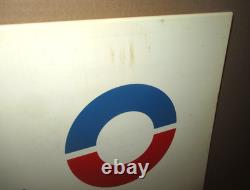 UNITED DELCO -Double Sided Swinging Sign OLD ORIGINAL VINTAGE Big Heavy 36