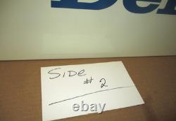 UNITED DELCO -Double Sided Swinging Sign OLD ORIGINAL VINTAGE Big Heavy 36