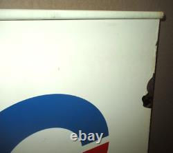 UNITED DELCO -Double Sided Swinging Sign OLD ORIGINAL VINTAGE Big Heavy 36
