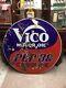 Ultra Rare 1930s 40s Vico Pep88 Gasoline Double Sided Porcelain Sign 42 Inches