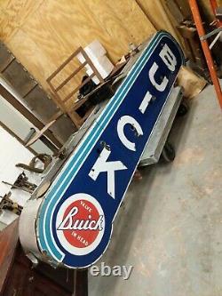 Ultra Rare BUICK Car Auto Dealership Double Sided Porcelain Sign 12
