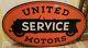 United Service Motors Double Sided Old Vintage Porcelain Sign 48 X 28.5 Inches