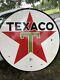 Very Clean Original 1964 Texaco Double Sided Porcelain Advertising Sign 6 Ft D