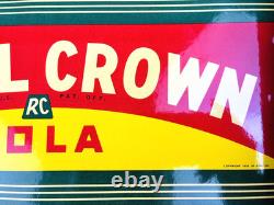 VINTAGE 14x8.5 Drink ROYAL CROWN COLA RC DOUBLE-SIDED SODA PORCELAIN GAS SIGN