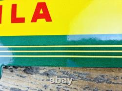 VINTAGE 14x8.5 Drink ROYAL CROWN COLA RC DOUBLE-SIDED SODA PORCELAIN GAS SIGN