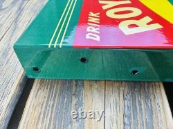 VINTAGE 14x8.5 Drink ROYAL CROWN COLA RC DOUBLE-SIDED SODA PORCELAIN GAS SIGN