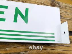 VINTAGE 15x5 TEXACO LADIES MEN SET PORCELAIN OIL PUMP STATION GASOLINE SIGN