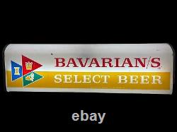 VINTAGE BAVARIAN/S Select Beer Lighted Sign Double Sided Hanger WORKS