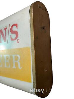 VINTAGE BAVARIAN/S Select Beer Lighted Sign Double Sided Hanger WORKS