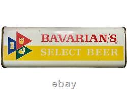 VINTAGE BAVARIAN/S Select Beer Lighted Sign Double Sided Hanger WORKS