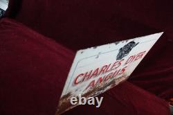 VINTAGE CHARLES DYER ANGUS BEEF METAL SIGN DOUBLE SIDED 1950's SURVIVOR