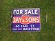 Vintage Day And Sons Double Sided Enamel For Sale Sign Maidstone