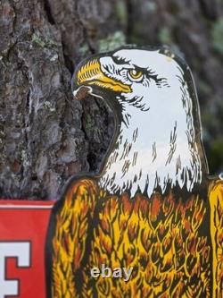 VINTAGE DOUBLE SIDED CASE AGENCY PORCELAIN SIGN 18x12