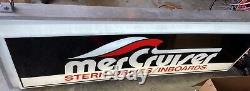 VINTAGE DOUBLE SIDED LIGHTED MERCURY MARINE MERCRUISER STERN DRIVE SIGN 73x28