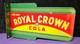 Vintage Drink Royal Crown Cola Rc Double-sided Bracket Soda Porcelain Sign Gas