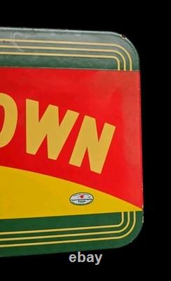 VINTAGE Drink ROYAL CROWN COLA RC DOUBLE-SIDED BRACKET SODA PORCELAIN SIGN GAS