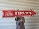 Vintage Giant Double Sided Ford Tractor Service Porcelain Sign 48x13