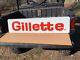 Vintage Gillette Tires Large Double Sided Rack Sign (48x 12) Nos/very Nice