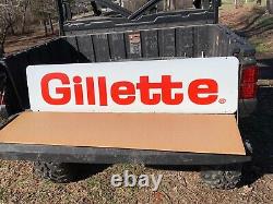 VINTAGE GILLETTE TIRES LARGE DOUBLE SIDED RACK SIGN (48x 12) NOS/VERY NICE