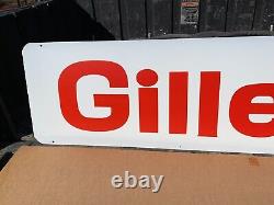 VINTAGE GILLETTE TIRES LARGE DOUBLE SIDED RACK SIGN (48x 12) NOS/VERY NICE