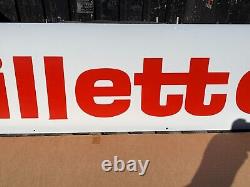 VINTAGE GILLETTE TIRES LARGE DOUBLE SIDED RACK SIGN (48x 12) NOS/VERY NICE