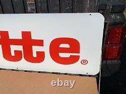 VINTAGE GILLETTE TIRES LARGE DOUBLE SIDED RACK SIGN (48x 12) NOS/VERY NICE