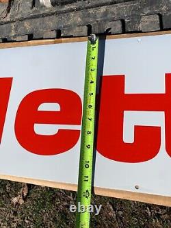 VINTAGE GILLETTE TIRES LARGE DOUBLE SIDED RACK SIGN (48x 12) NOS/VERY NICE