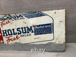 VINTAGE HOLSUM BREAD SIGN DOUBLE SIDED GROCERY STORE SIGN 29.5x11