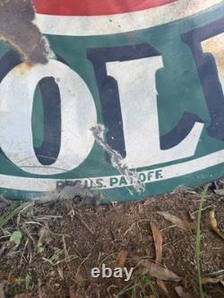 VINTAGE LG PORCELAIN HC SINCLAIR OIL GAS SIGN 48x48 INCHES DOUBLE SIDED RARE