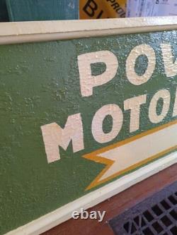 VINTAGE Motel Wooden Wood SIGN Pownal Vermont VT MOTOR Inn LARGE Double Sided