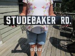 VINTAGE ORIGINAL 1920's 30's STUDEBAKER DEALERSHIP PORCELAIN SIGN DOUBLE SIDED