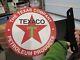Vintage Style 1930's Texaco Petroleum Products Flange Sign Double Sided Sign