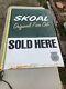 Vintage Skoal/copenhagen Metal Advertising Sign 36 X 24 Inches Double Sided