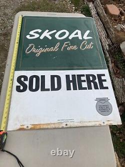 VINTAGE Skoal/Copenhagen METAL ADVERTISING SIGN 36 X 24 INCHES DOUBLE SIDED