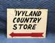Vtg 1940's Ivyland Pennsylvania Country Store Metal Double Sided Sign Old 34-26b