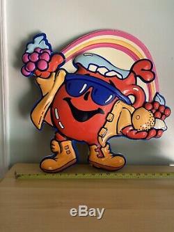 VTG Kool-Aid Man Display Advertising Store Sign Double Sided Colorful 90s