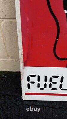 VTG Original Fuelman Gas Station fuel Advertising Sign 24x16 Double Sided robot