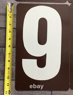VTG Philip Morris Double Sided Plastic Gas Station Sign Number Lot of 22 USA