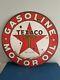Vtg Texaco Gasoline Motor Oil Porcelain Original Double Sided Station Sign 42