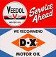 Veedol D-x Motor Oil 24 Heavy Duty Usa Made Metal Double Sided Gas Adv Sign