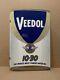 Veedol Oil Flange Sign Vintage Original Flying A Nos Double Sided Gas Metal
