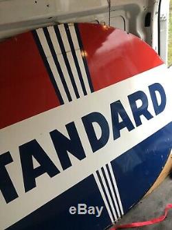 Very Clean Standard Gasoline Dealership Double Sided Porcelain Sign 7 X 5