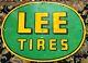 Very Rare Vintage Lee Tire Double Sided Heavy Metal Sign