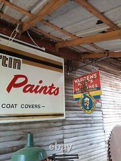 Very rare Double-sided porcelain Warren's paint sign Nashville TN Southern made