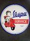 Vespa Service Double Sided 30 Inch Heavy Steel! Scooter Sign