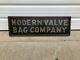 Vintage 1800's Modern Valve Bag Company Albertis Pa Double Sided Wood Trade Sign