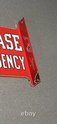 Vintage 18 Case Eagle Machinery Double Sided Porcelain Sign Car Gas Oil Truck