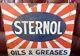 Vintage 1920s Enamel Sternol Motor Sign 2ft X 18 In Approx Double Sided